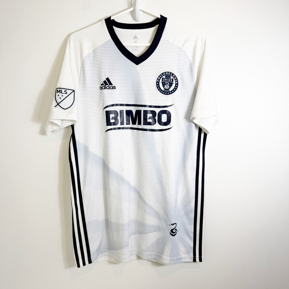 Adidas Philadelphia Union 2019 Away Jersey Mens Medium White MLS Bimbo